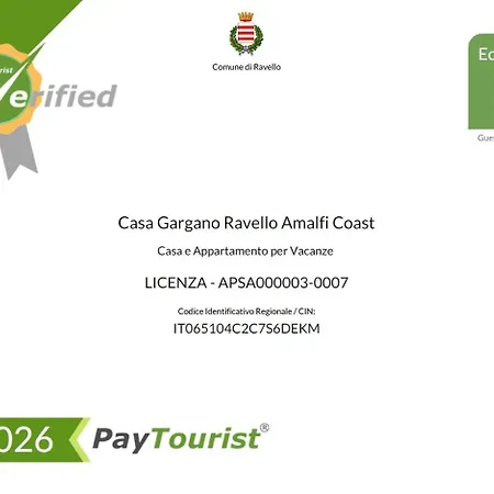 Casa Gargano Ravello Coast Apartamento *